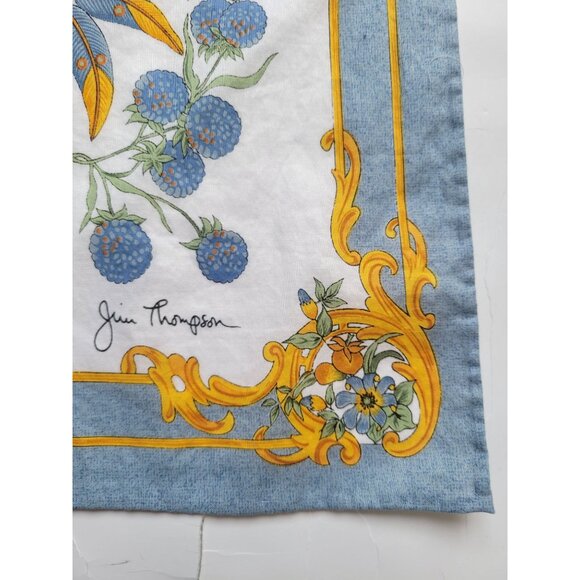 Jim Thompson Floral Handkerchief  Vintage Old Money Delicate Hand Bag Detail - Picture 3 of 6